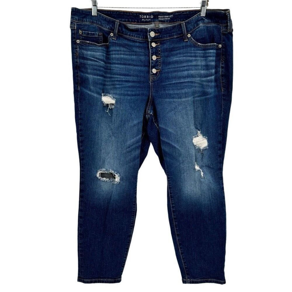 Torrid‎ Perfect Skinny Ankle Vintage Stretch Jeans Size 24T